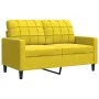 Zweiplätziges Samtsofa in Gelb, 120 cm. von , Sofas - Ref: Foro24-4007620, Preis: 206,58 €, Rabatt: %