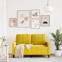 Zweiplätziges Samtsofa in Gelb, 120 cm. von , Sofas - Ref: Foro24-4007620, Preis: 206,58 €, Rabatt: %