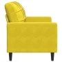 Zweiplätziges Samtsofa in Gelb, 120 cm. von , Sofas - Ref: Foro24-4007620, Preis: 206,58 €, Rabatt: %