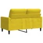 Zweiplätziges Samtsofa in Gelb, 120 cm. von , Sofas - Ref: Foro24-4007620, Preis: 206,58 €, Rabatt: %