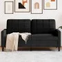 Black velvet 2-seater sofa, 140 cm by , Sofas - Ref: Foro24-4007629, Price: 199,95 €, Discount: %