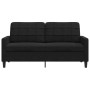 Sofá de 2 plazas terciopelo negro 140 cm de , Sofás - Ref: Foro24-4007629, Precio: 187,04 €, Descuento: %