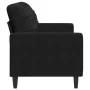 Black velvet 2-seater sofa, 140 cm by , Sofas - Ref: Foro24-4007629, Price: 199,95 €, Discount: %