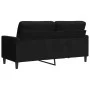 Black velvet 2-seater sofa, 140 cm by , Sofas - Ref: Foro24-4007629, Price: 199,95 €, Discount: %
