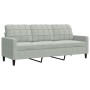 Sofá de 3 plazas terciopelo gris claro 180 cm de , Sofás - Ref: Foro24-4007634, Precio: 256,99 €, Descuento: %