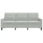 Sofá de 3 plazas terciopelo gris claro 180 cm de , Sofás - Ref: Foro24-4007634, Precio: 251,99 €, Descuento: %
