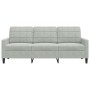 Sofá de 3 plazas terciopelo gris claro 180 cm de , Sofás - Ref: Foro24-4007634, Precio: 256,99 €, Descuento: %