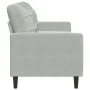 Sofá de 3 plazas terciopelo gris claro 180 cm de , Sofás - Ref: Foro24-4007634, Precio: 251,99 €, Descuento: %
