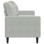 Sofá de 3 plazas terciopelo gris claro 180 cm de , Sofás - Ref: Foro24-4007634, Precio: 256,99 €, Descuento: %