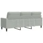 Sofá de 3 plazas terciopelo gris claro 180 cm de , Sofás - Ref: Foro24-4007634, Precio: 251,99 €, Descuento: %