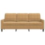 Sofá de 3 plazas terciopelo marrón 180 cm de , Sofás - Ref: Foro24-4007641, Precio: 316,37 €, Descuento: %