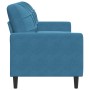 Sofá de 3 plazas terciopelo azul 180 cm de , Sofás - Ref: Foro24-4007643, Precio: 316,72 €, Descuento: %