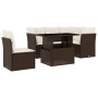 Set sofás de jardín 6 piezas y cojines ratán sintético marrón de , Conjuntos de jardín - Ref: Foro24-3266593, Precio: 427,52 ...