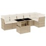 Set sofás de jardín 7 piezas y cojines ratán sintético beige de , Conjuntos de jardín - Ref: Foro24-3266598, Precio: 497,24 €...