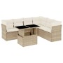 Set sofás de jardín 7 piezas y cojines ratán sintético beige de , Conjuntos de jardín - Ref: Foro24-3266608, Precio: 497,24 €...