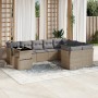 Juego de sofás jardín con cojines beige 10 pzas ratán sintético de , Conjuntos de jardín - Ref: Foro24-3266849, Precio: 616,8...