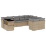 Juego de sofás jardín con cojines beige 10 pzas ratán sintético de , Conjuntos de jardín - Ref: Foro24-3266849, Precio: 616,8...
