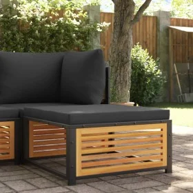 Garden stool with acacia wood cushion 68x68x30 cm by , Modular outdoor sofas - Ref: Foro24-367640, Price: 110,04 €, Discount: %