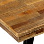 Mesa de comedor de teca reciclada y acero 180x90x76 cm en Mesas de comedor | Comprar online en Foru.es