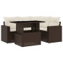 Set comedor de jardín 5 piezas y cojines ratán sintético marrón de , Conjuntos de jardín - Ref: Foro24-3267253, Precio: 389,2...
