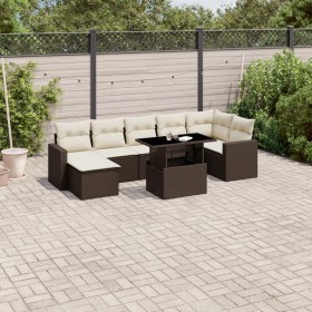 Set sofás de jardín 8 piezas y cojines ratán sintético marrón de , Conjuntos de jardín - Ref: Foro24-3267433, Precio: 559,93 ...