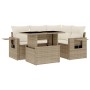 Juego de sofás jardín con cojines 5 pzas ratán sintético beige de , Conjuntos de jardín - Ref: Foro24-3267878, Precio: 396,11...