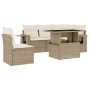 Juego de sofás jardín con cojines 6 pzas ratán sintético beige de , Conjuntos de jardín - Ref: Foro24-3267908, Precio: 448,29...