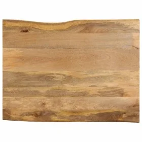 Tablero de mesa borde natural madera maciza mango 100x80x3,8 cm de , Tableros para mesas - Ref: Foro24-370748, Precio: 169,74...