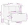 Mesitas de noche 2 uds madera maciza de acacia 40x34x46 cm de , Mesitas de noche - Ref: Foro24-377469, Precio: 82,36 €, Descu...