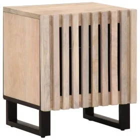 Solid bleached mango wood bedside table 40x34x46 cm by , Nightstands - Ref: Foro24-377422, Price: 46,17 €, Discount: %