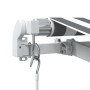 Toldo retráctil manual gris antracita y blanco 400x300 cm de , Toldos - Ref: Foro24-3216035, Precio: 453,96 €, Descuento: %