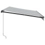 Toldo retráctil manual con LED antracita y blanco 350x250 cm de , Toldos - Ref: Foro24-3216147, Precio: 264,98 €, Descuento: %