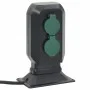Outdoor plug with 4-way stake, black and green, 15.5x11x24 cm. by , wall sockets - Ref: Foro24-4010101, Price: 25,89 €, Disco...