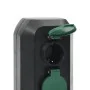 Outdoor plug with 4-way stake, black and green, 15.5x11x24 cm. by , wall sockets - Ref: Foro24-4010101, Price: 25,89 €, Disco...