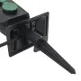 Outdoor plug with 4-way stake, black and green, 15.5x11x24 cm. by , wall sockets - Ref: Foro24-4010101, Price: 25,89 €, Disco...