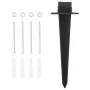 Outdoor plug with 4-way stake, black and green, 15.5x11x24 cm. by , wall sockets - Ref: Foro24-4010101, Price: 25,89 €, Disco...