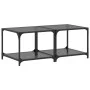Mesas de centro 2 uds vidrio negro y acero 50x50x40 cm de , Mesas de centro - Ref: Foro24-845973, Precio: 68,27 €, Descuento: %