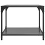 Mesas de centro 2 uds vidrio negro y acero 50x50x40 cm de , Mesas de centro - Ref: Foro24-845973, Precio: 69,19 €, Descuento: %