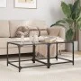 Mesas de centro 2 uds vidrio transparente y acero 50x50x40 cm de , Mesas de centro - Ref: Foro24-845967, Precio: 47,88 €, Des...