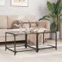 Mesas de centro 2 uds vidrio transparente y acero 50x50x40 cm de , Mesas de centro - Ref: Foro24-845971, Precio: 61,63 €, Des...