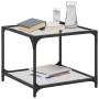 Mesas de centro 2 uds vidrio transparente y acero 50x50x40 cm de , Mesas de centro - Ref: Foro24-845971, Precio: 61,63 €, Des...