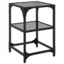 Steel coffee table with black glass surface 30x30x45 cm by , Coffee table - Ref: Foro24-846000, Price: 30,99 €, Discount: %