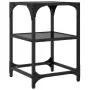 Steel coffee table with black glass surface 30x30x45 cm by , Coffee table - Ref: Foro24-846000, Price: 30,99 €, Discount: %