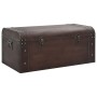 Cofre con pestillos contrachapada marrón 79,5x39,5x39,5 cm de , Baúles de almacenamiento - Ref: Foro24-4010548, Precio: 105,6...