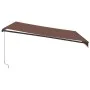 Toldo retráctil manual marrón 400x350 cm de , Toldos - Ref: Foro24-3215403, Precio: 337,38 €, Descuento: %