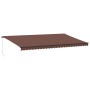 Toldo retráctil manual marrón 600x350 cm de , Toldos - Ref: Foro24-3215415, Precio: 603,40 €, Descuento: %