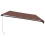 Toldo retráctil manual marrón 600x350 cm de , Toldos - Ref: Foro24-3215415, Precio: 603,40 €, Descuento: %
