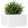 Jardinera de madera maciza de pino blanca 80x80x46 cm de , Maceteros y jardineras - Ref: Foro24-3282420, Precio: 181,08 €, De...