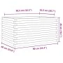 Jardinera de madera maciza de pino blanco 90x60x46 cm de , Maceteros y jardineras - Ref: Foro24-3282455, Precio: 174,35 €, De...
