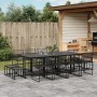 Set de comedor de jardín 13 pzas ratán sintético negro de , Conjuntos de jardín - Ref: Foro24-3295045, Precio: 683,12 €, Desc...